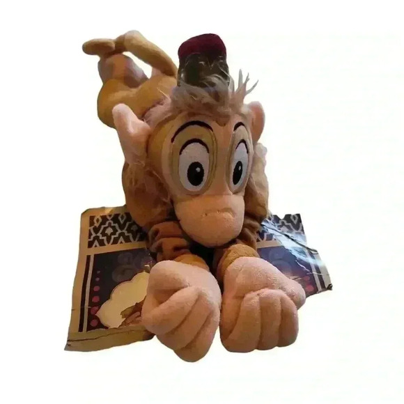 Disney Other - Disney Abu Plush Disney Store Stuffed Toy 10” Aladdin Monkey Stretch Arms Doll